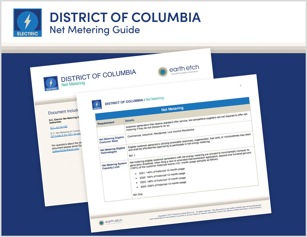 District of Columbia Net Metering Guide (Electric)