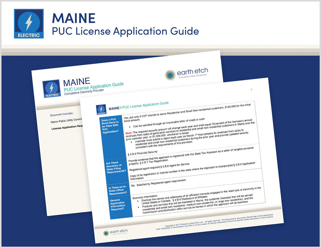 Maine PUC License Application Guide (Electric)