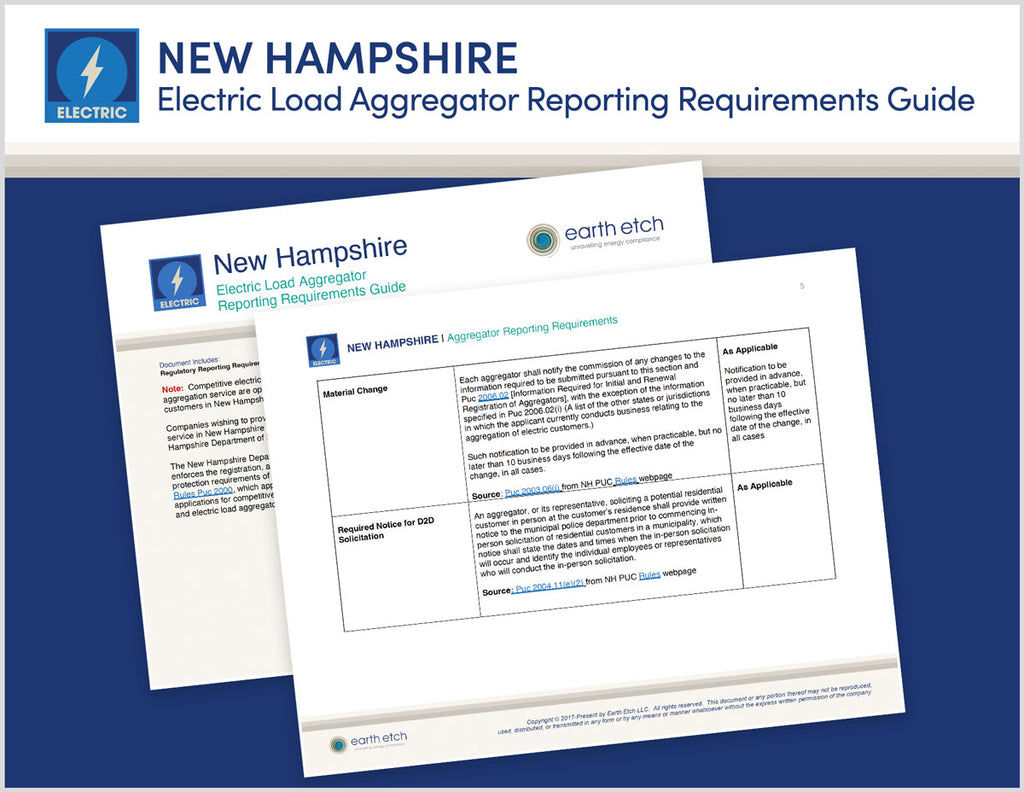 New Hampshire Electric Load Aggregator Reporting Requirements Guide (Electric)