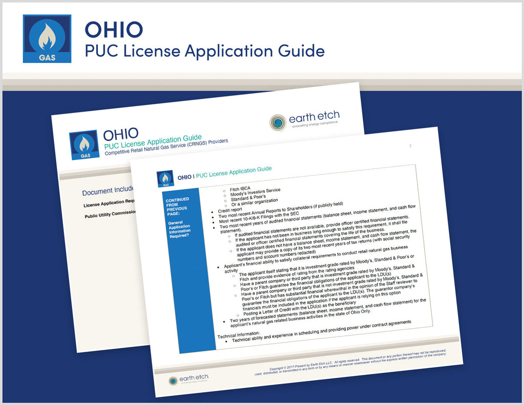 Ohio PUC License Application Guide (Gas)