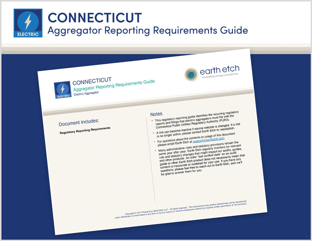 Connecticut Reporting Requirements Guide for Electric Aggregators (Electric)