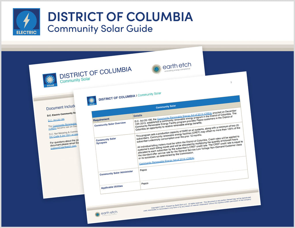 District of Columbia Community Solar Guide (Electric)