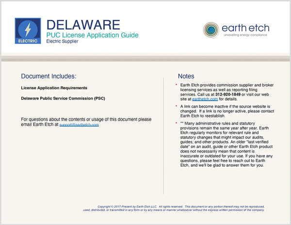 Delaware PUC License Application Guide (Electric)