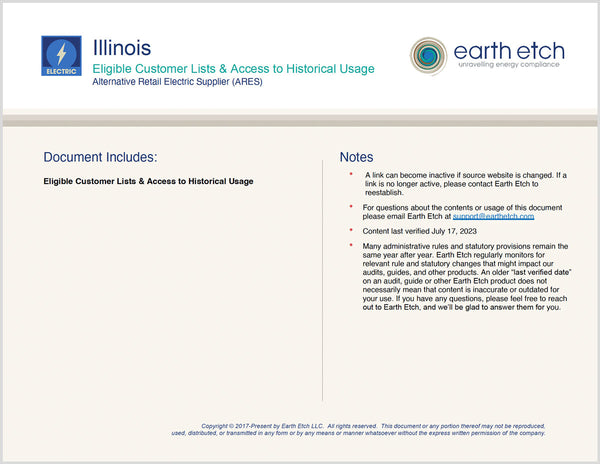 Illinois Eligible Customer Lists & Access to Historical Usage Guide (Electric)