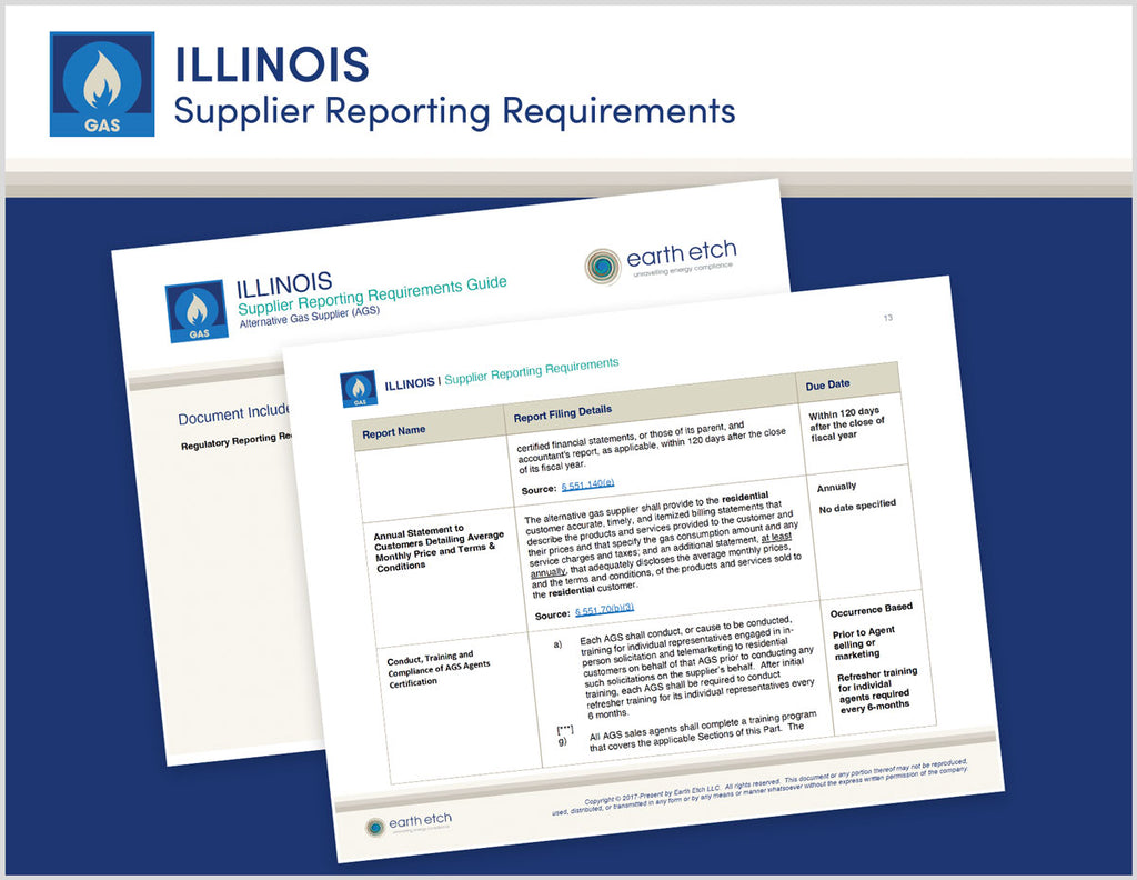 Illinois Supplier Reporting Requirements Guide for AGS (Gas)