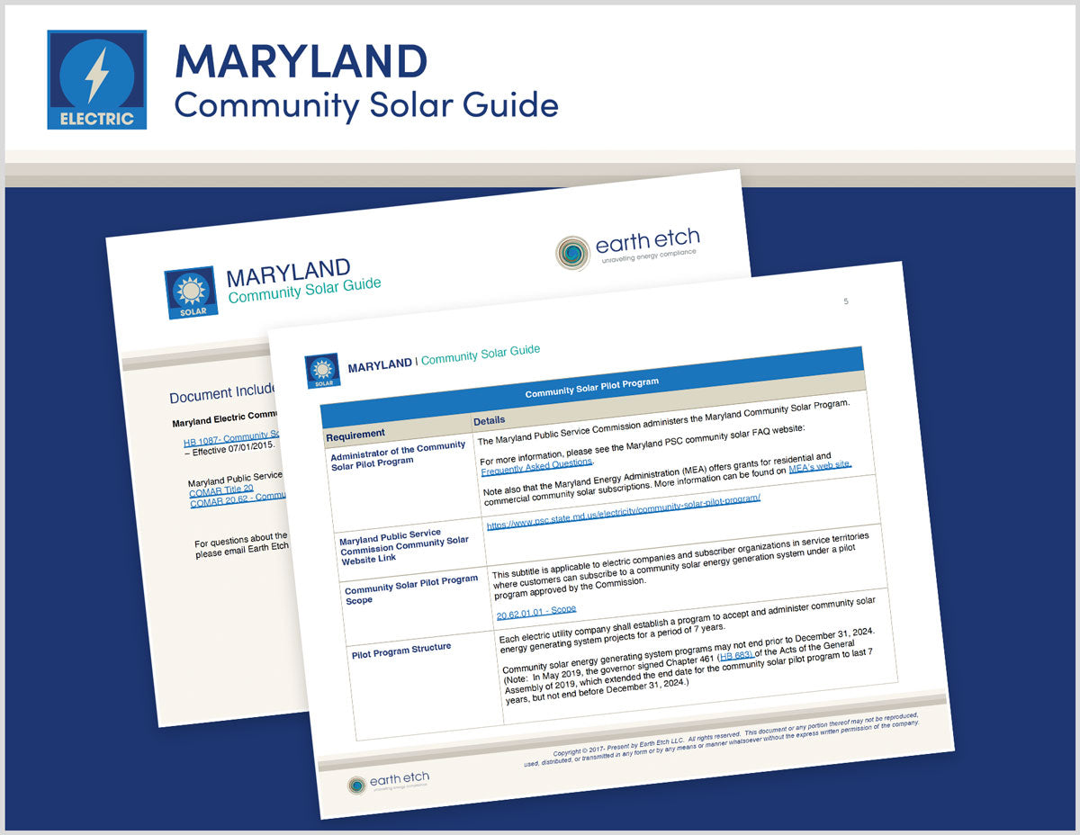 2025 Maryland Community Solar Guide (Electric) – Earth Etch
