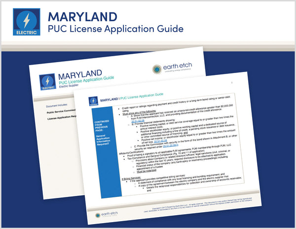 Maryland PUC License Application Guide (Electric)