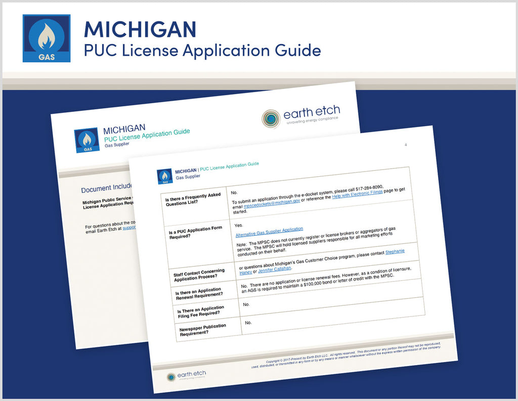 Michigan PUC License Application Guide (Gas)
