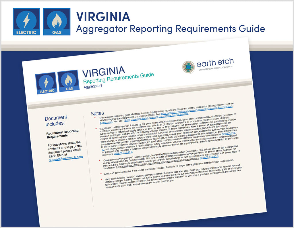 Virginia Aggregator Reporting Requirements Guide (Electric & Gas)