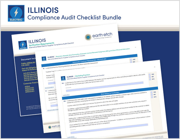 Illinois Compliance Audit Checklist BUNDLE (Electric)