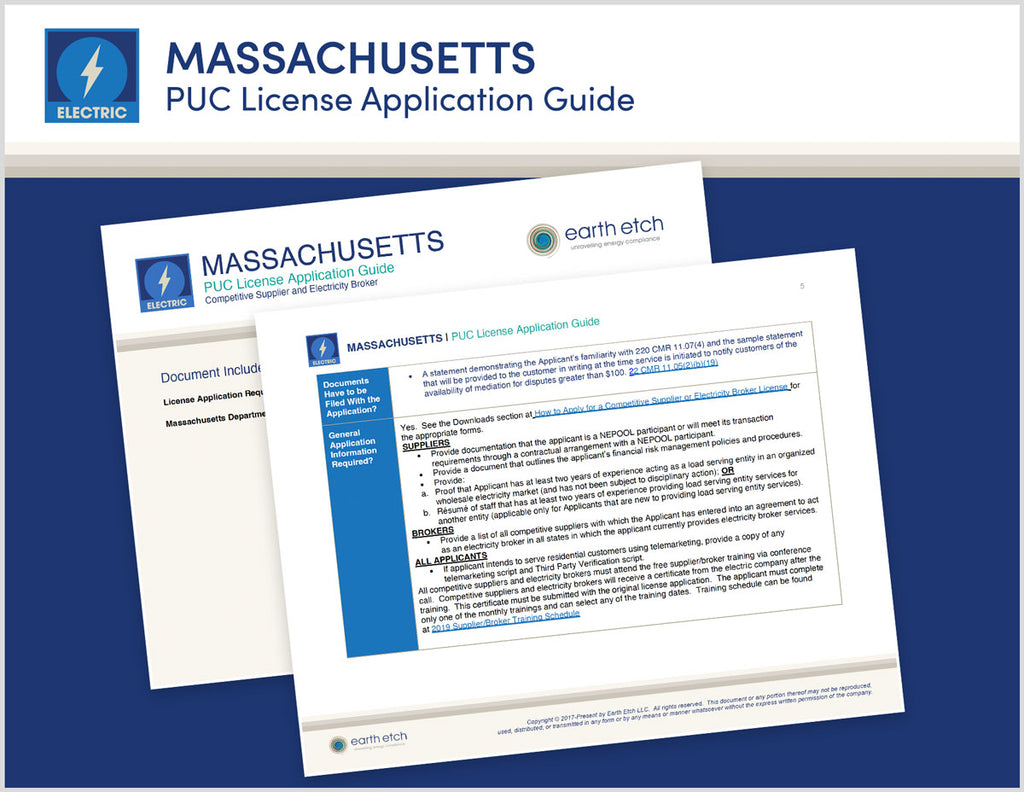 Massachusetts PUC License Application Guide (Electric)