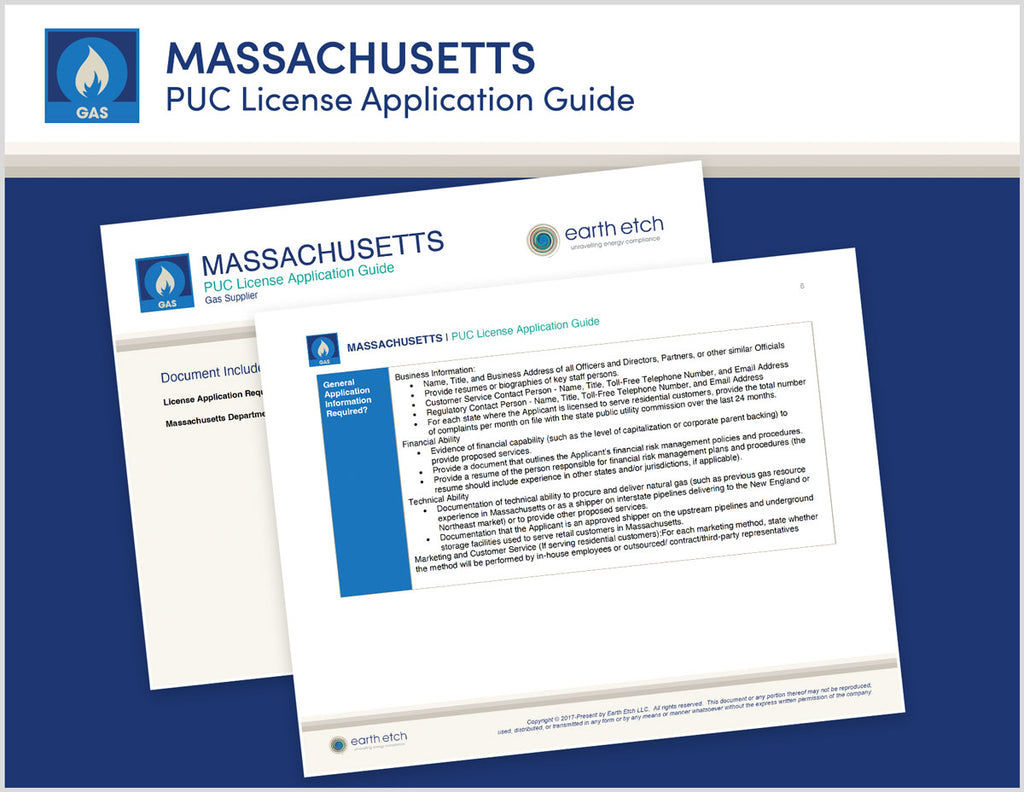 Massachusetts PUC License Application Guide (Gas)