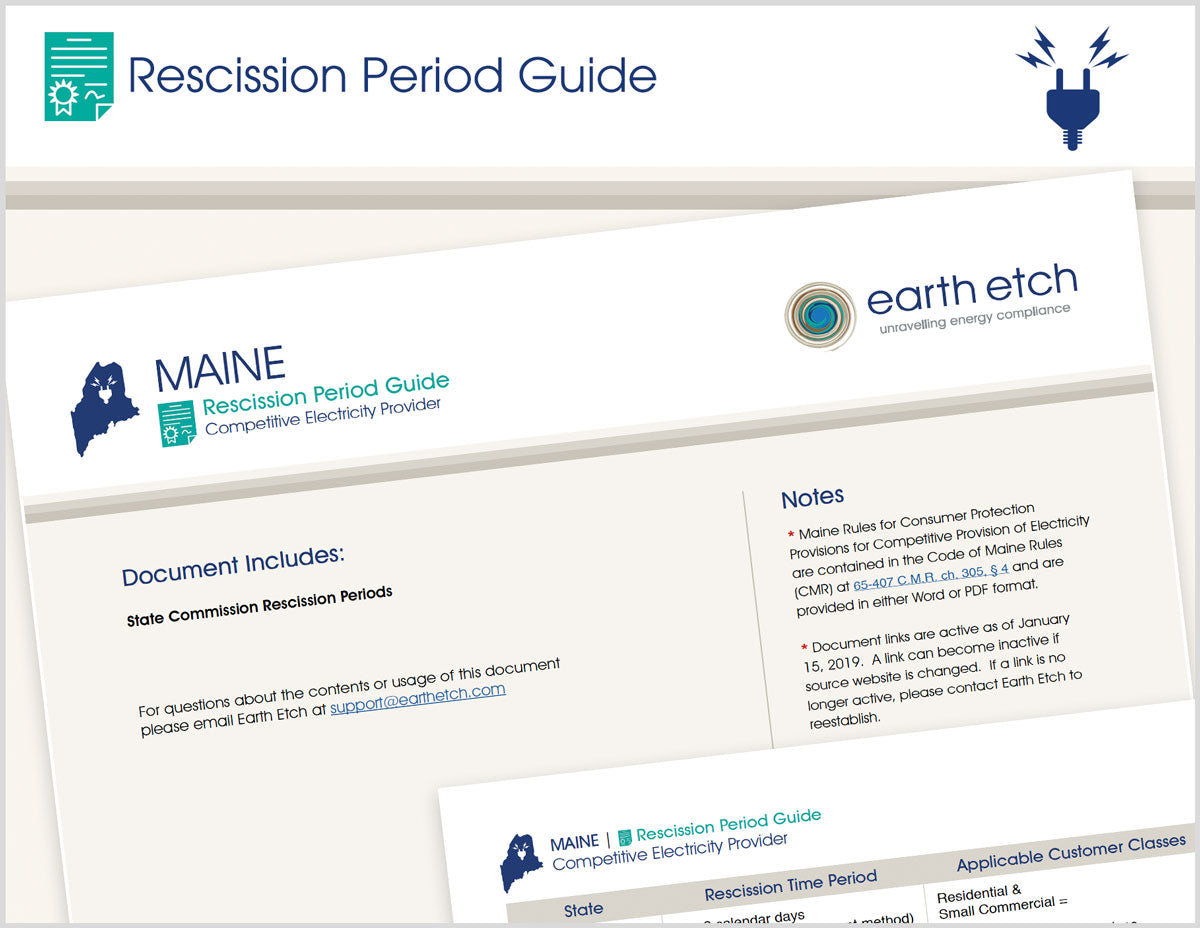 Maine Rescission Period Guide (Electric) – Earth Etch