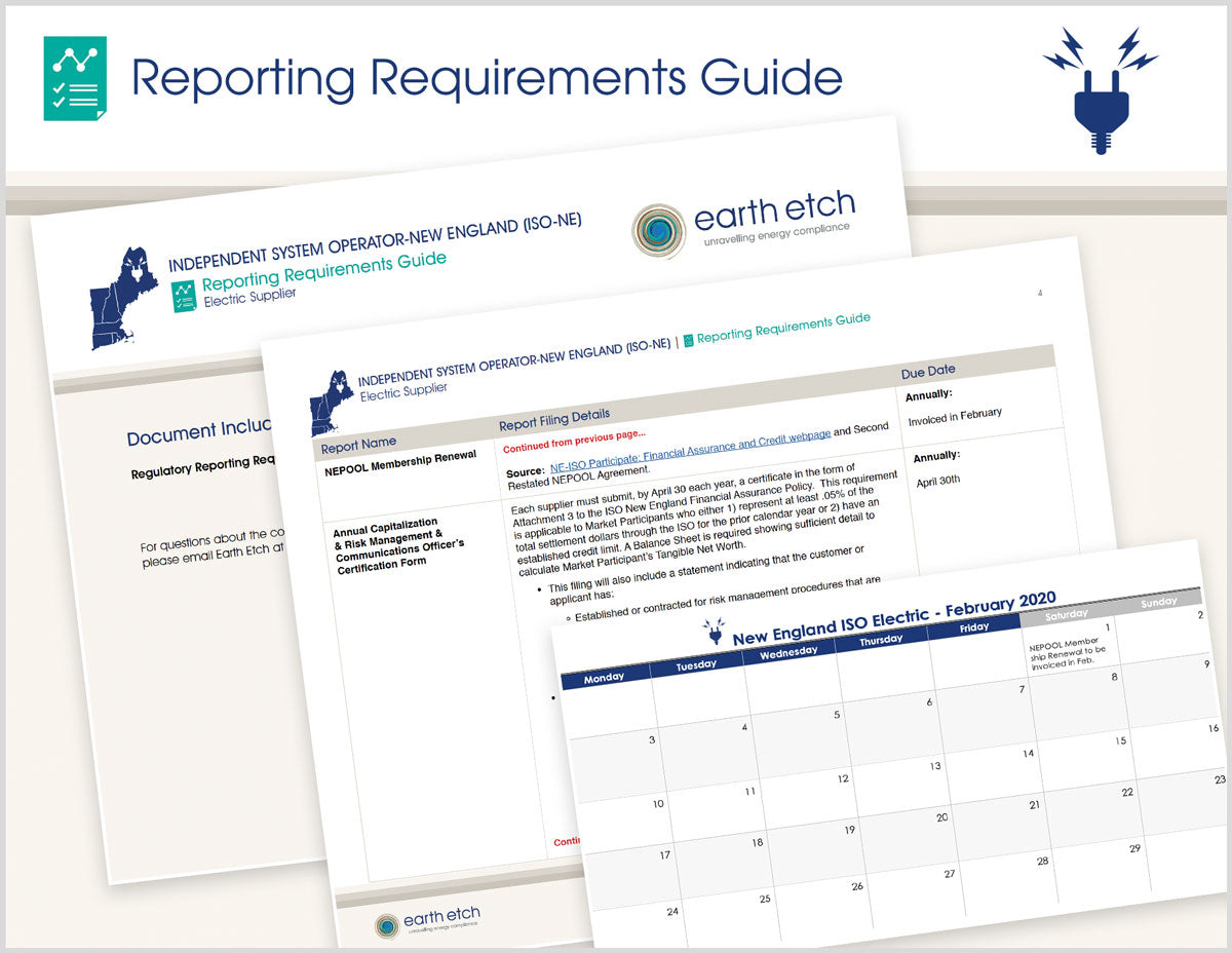 Independent System Operator-New England (ISO-NE) Reporting Requirements ...