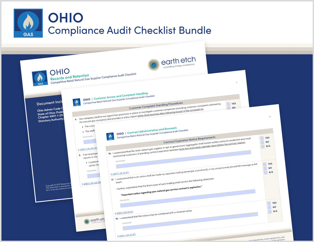 Ohio Compliance Audit Checklist BUNDLE (Gas)