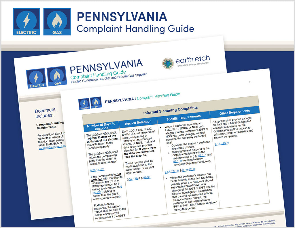 Pennsylvania Complaint Handling Guide (Electric & Gas)